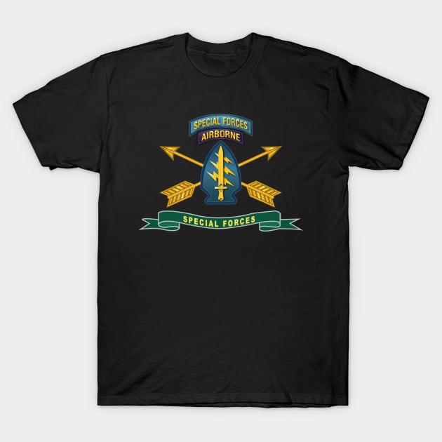 Special Forces - SSI w Tab - Br - Ribbon X 300 T-Shirt by twix123844